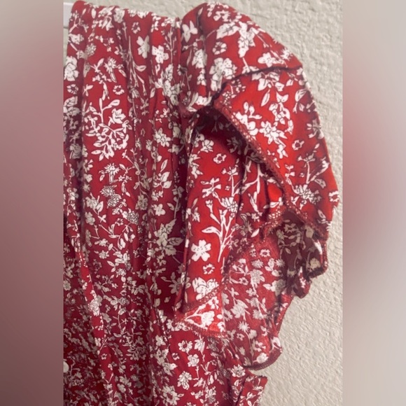 NWOT Floral ruffle blouse with butterfly sleeves size M - Picture 3 of 6